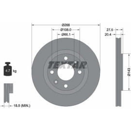 Textar Bremsscheibe 92048103 Textar Bremsscheibe 92048103
