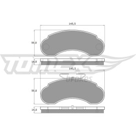 TOMEX brakes Bremsbelagsatz, Scheibenbremse TX 11-14