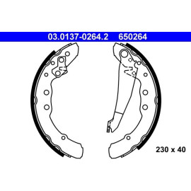 ATE Bremsbackensatz 03.0137-0264.2 ATE Bremsbackensatz 03.0137-0264.2