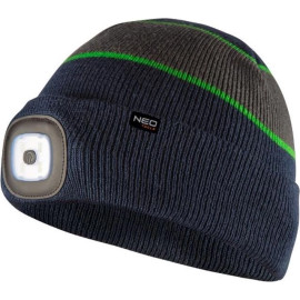 Hut Mit Led-Taschenlampe, Marineblau-Grau-Grün Premium 81-630