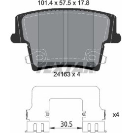 Bremsbelagsatz Chrysler T. 300 C 2.7-6.0 04 2416303