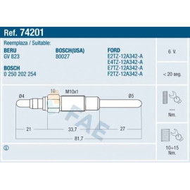 FAE Glühkerze 74201