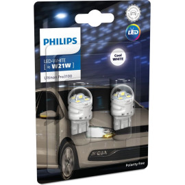 LED W21W 12V 2,2W W3x16d Ultinon Pro 3100 6000K 2 Stück Philips 11065CU31B2