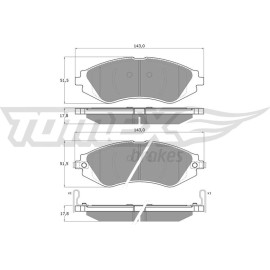 TOMEX brakes Bremsbelagsatz, Scheibenbremse TX 16-76