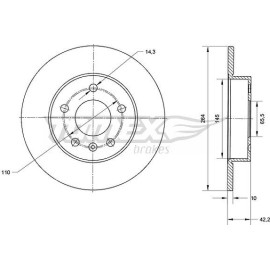 TOMEX brakes Bremsscheibe TX 70-06