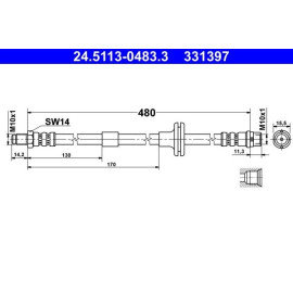 ATE Bremsschlauch 24.5113-0483.3