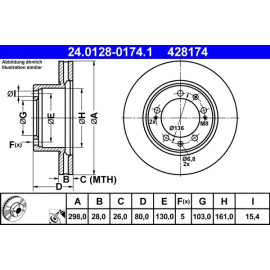 ATE Bremsscheibe 24.0128-0174.1