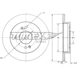 TOMEX brakes Bremsscheibe TX 73-38