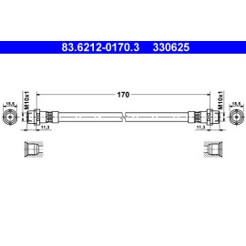 ATE Bremsschlauch 83.6212-0170.3 ATE Bremsschlauch 83.6212-0170.3