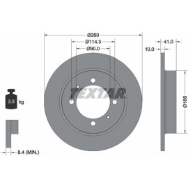 Textar Bremsscheibe 92083003 Textar Bremsscheibe 92083003