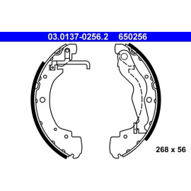 ATE Bremsbacken 03.0137-0256.2