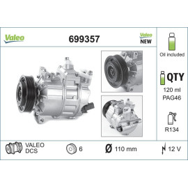 699357 Valeo Klimakompressor 699357 699357 Valeo Klimakompressor 699357