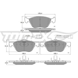 TOMEX brakes Bremsbelagsatz, Scheibenbremse TX 15-05