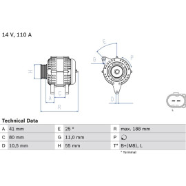 Lichtmaschine 0 986 046 060