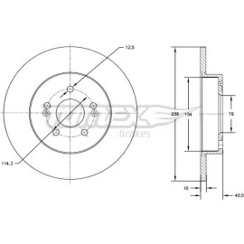 TOMEX brakes Bremsscheibe TX 73-05