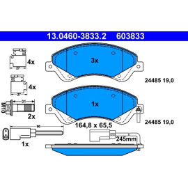 Bremsbelagsatz Ford P. Transit 2.2 Tdci 06-14 13.0460-3833.2