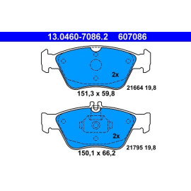 Bremsbelagsatz Db P. W202/210 93 13.0460-7086.2