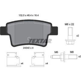 Bremsbelagsatz Citroen T. C4 Picasso 07 2454001