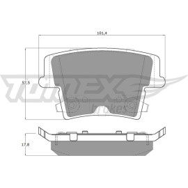 TOMEX brakes Bremsbelagsatz, Scheibenbremse TX 15-72