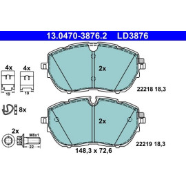 ATE Bremsbelagsatz 13.0470-3876.2 ATE Bremsbelagsatz 13.0470-3876.2