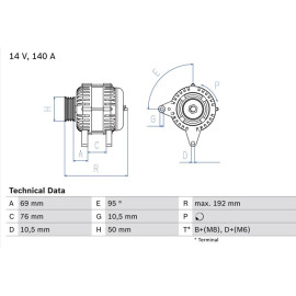 Lichtmaschine 0 986 039 000