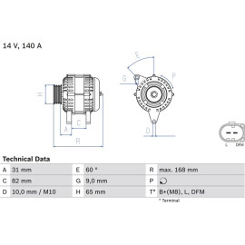 Lichtmaschine 0 986 044 470