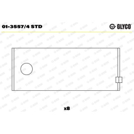GLYCO Pleuellager 01-3557/4 STD