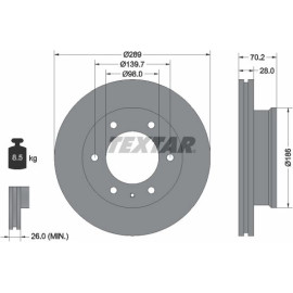 Bremsscheibe Ford P. Ranger 99 92223000