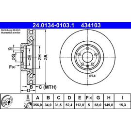 Bremsscheibe Audi S. A6/A7/A8 1.8-4.0 10 24.0134-0103.1 Bremsscheibe Audi S. A6/A7/A8 1.8-4.0 10 24.0134-0103.1