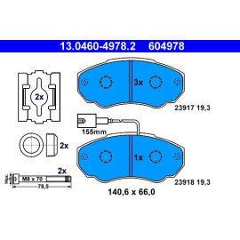 Bremsbelagsatz Peugeot P. Boxer 1.9-2.8 Hdi 94 13.0460-4978.2