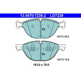 Bremsbelagsatz Bmw P. X5/X6 3.0 07-10 Keramik 13.0470-7239.2