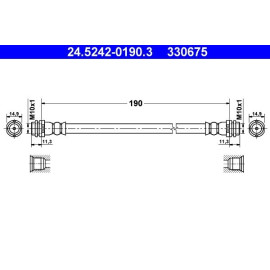ATE Bremsschlauch 24.5242-0190.3 ATE Bremsschlauch 24.5242-0190.3