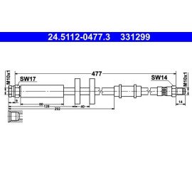 ATE Bremsschlauch 24.5112-0477.3 ATE Bremsschlauch 24.5112-0477.3
