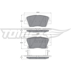 TOMEX brakes Bremsbelagsatz, Scheibenbremse TX 17-46