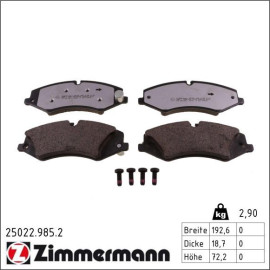 ZIMMERMANN Bremsbeläge 25022.985.2