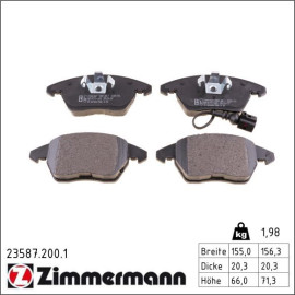 ZIMMERMANN Bremsbeläge 23587.200.1