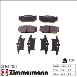 ZIMMERMANN Bremsbeläge 23963.155.1