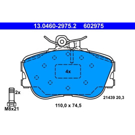 Bremsbelagsatz Db P. W202 93-01 13.0460-2975.2