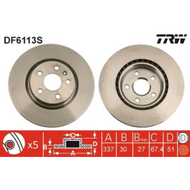 10 481 053 Bremsscheibe VA DF6113S