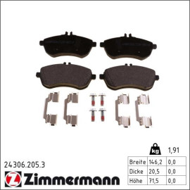 ZIMMERMANN Bremsbeläge 24306.205.3