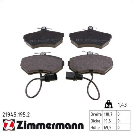 ZIMMERMANN Bremsbeläge 21945.195.2