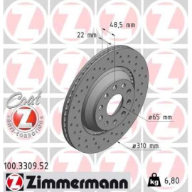 17 482 018 Sport Bremsscheibe HA Sport 100.3309.52