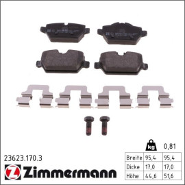 ZIMMERMANN Bremsbeläge 23623.170.3