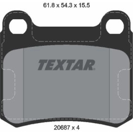 Textar Bremsbelagsatz 2068701 Textar Bremsbelagsatz 2068701