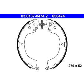 ATE Bremsbacken 03.0137-0474.2