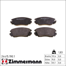 ZIMMERMANN Bremsbeläge 24415.190.1