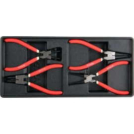 Seegeringzangen Satz 4-Tlg. 180Mm In Schubladeneinlage YT-55443