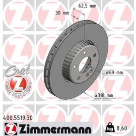 ZIMMERMANN Bremsscheibe 400.5519.30 ZIMMERMANN Bremsscheibe 400.5519.30