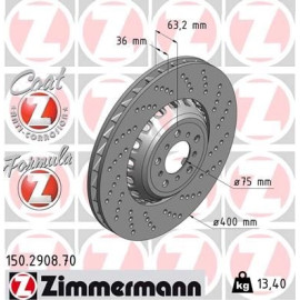 ZIMMERMANN Bremsscheibe 150.2908.70 ZIMMERMANN Bremsscheibe 150.2908.70
