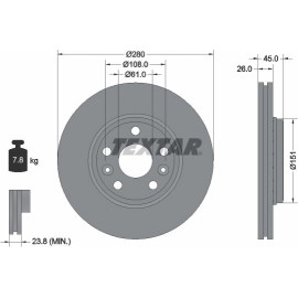 Bremsscheibe Renault P. Kangoo 1.5 Cdi 09 92257903